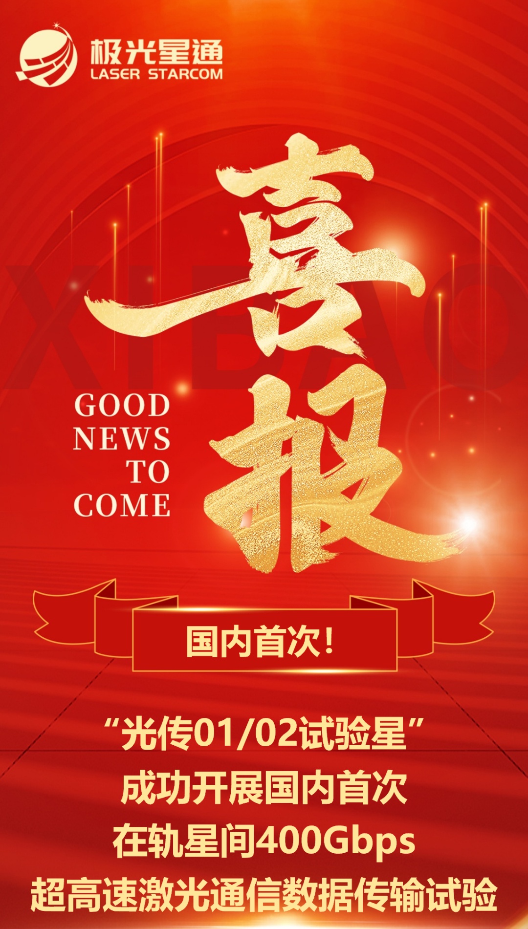 国内首次：极光星通成功开展在轨星间 400Gbps 超高速激光通信数据传输试验